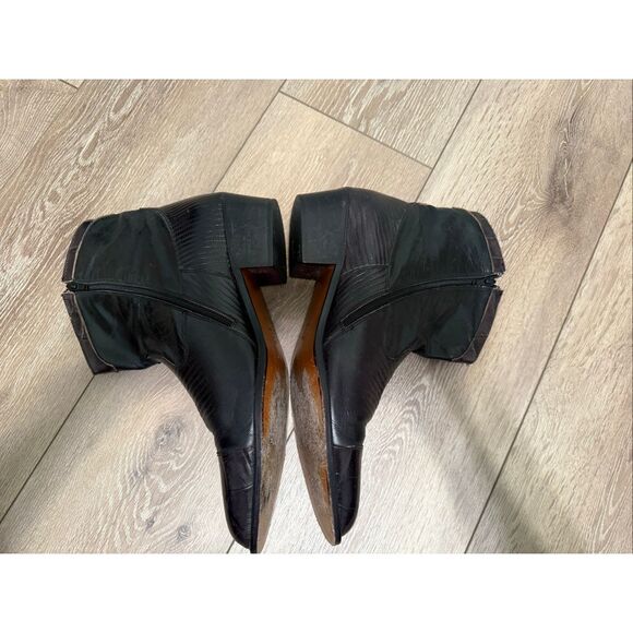 Code West Men's Size 14 Pointed Toe Short Cowboy Boots Brown Leather Pointed Toe - Picture 5 of 12